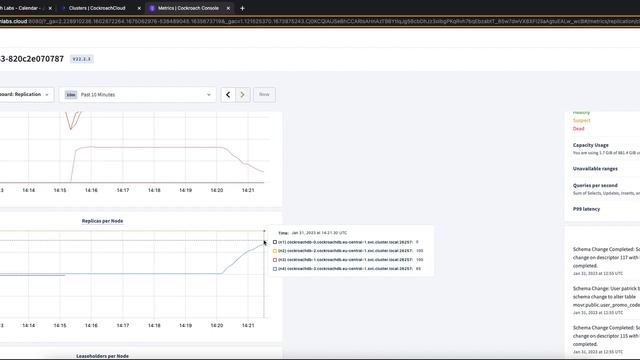 Demo of CockroachDB's self-healing capabilities