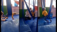 Серёжа готовится в акробаты. Развиваем моторное планирование и вестибулярный аппарат
