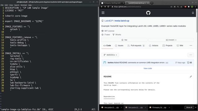 Sterling-LWB5+ - Yocto Integration Demo