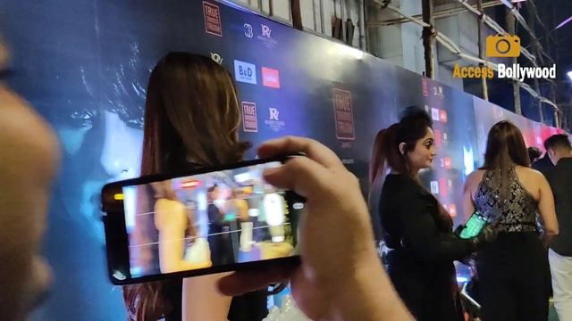 Akanksha Puri In Black Arrive At Fashion Designer Rohit Verma Fashion Show 2022