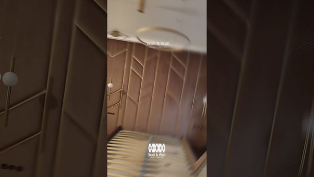 Панно из мягких тканевых панелей с металлическими вставками и кровать-компаньон по размерам клиента