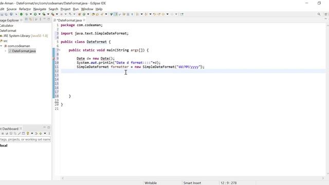 Code-Aman : Date Format in java ???
