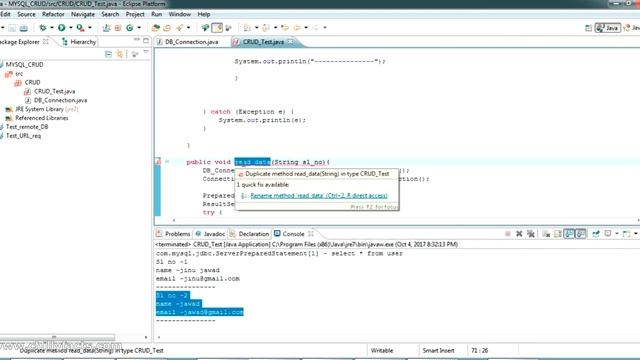 JAVA MySQL Create Read Update Delete CRUD - Part 2