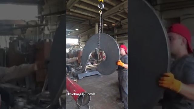 Шнек диаметром 1000мм S = 36 мм / We bend the auger with a diameter of 1000 and a thickness of 36 m