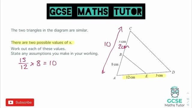A Really Difficult Similar Triangles Problem | Grade 7+ | GCSE Maths Exam Revision
