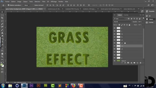 Photoshop tutorial: How to create grass text effect  PS cc