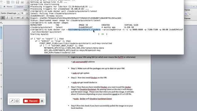 Cloudera QuickStart - Installation Using Docker Container on Ubuntu  - Part 1