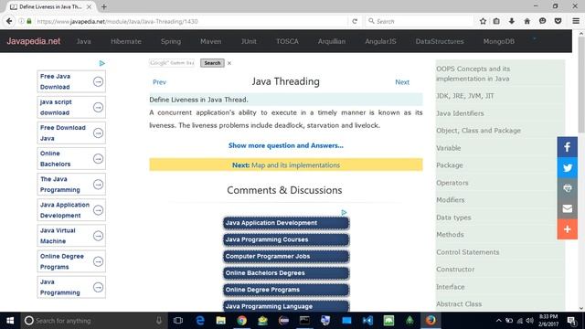 Define Liveness in Java Thread.
| javapedia.net