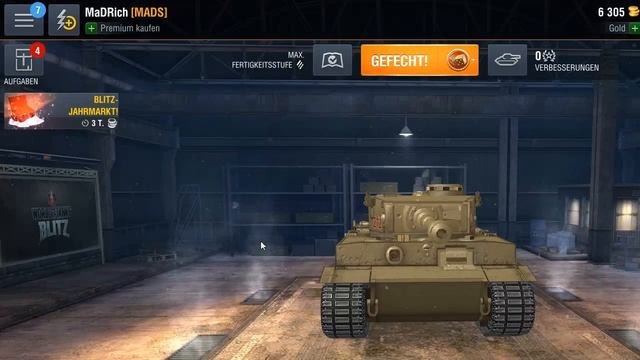 WOT BLITZ Waffenträger auf Pz. IV Поставил TOP ПУШКУ!!!))) 12,8 cm Kanone L/61