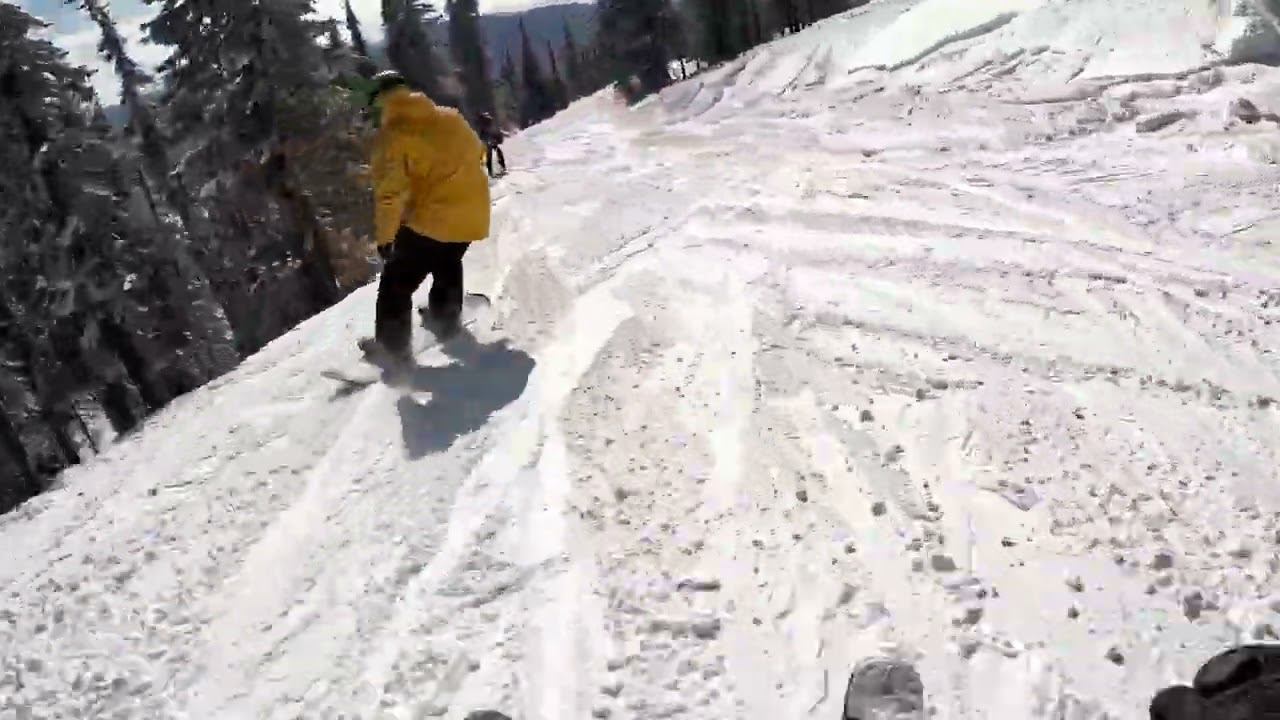 #Шерегеш, спуск с Панорамы по лесной трассе. Зачетная трасса #SnowScoot снова с нами