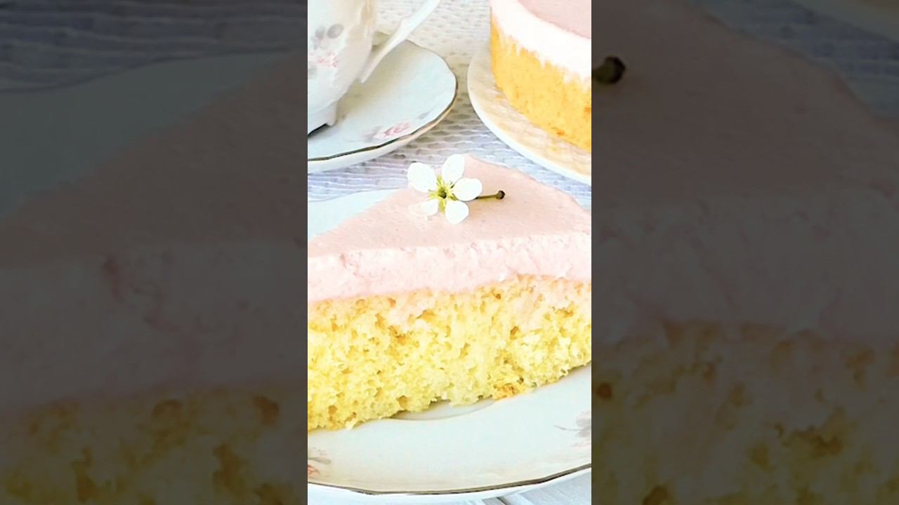 Лимонный бисквитс Нежным суфле из Маршмеллоу!//Lemon sponge cake with Delicate Marshmallow souffle!