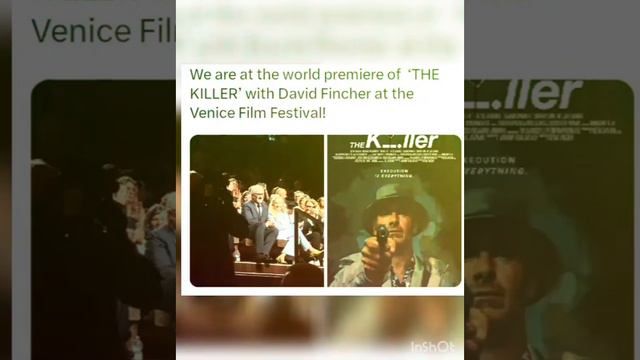 We are at the world premiere of  ‘THE KILLER’ with David Fincher at the Venice Film Festival!