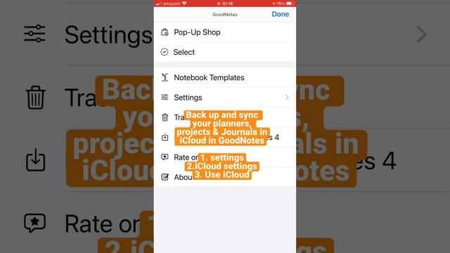 GoodNotes. Back up your planners, projects & Journals in iCloud.