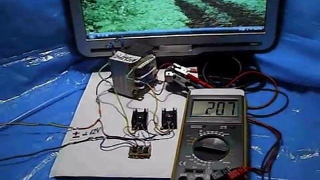 Power Inverter For LCD Monitor, Circuit Diagram, From 12V To 230V Or 220V Or 120V, Homemade