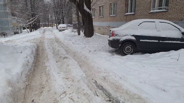 НЕЧИЩЕННЫЕ УЛИЦЫ В НАРО-ФОМИНСКЕ. Снег в Наро-Фоминске. Зима в Наро-Фоминске. Дороги Наро-Фоминска