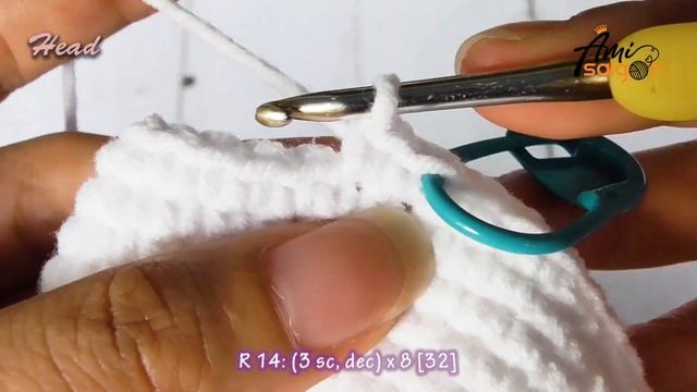 #229 | Hello Kitty Crochet Amigurumi Pattern (1/4) | How to crochet Characters | @AmiSaigon