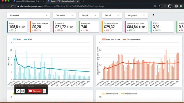 Как правильно копировать отчеты в Google Data Studio - screencast 2020-03-02