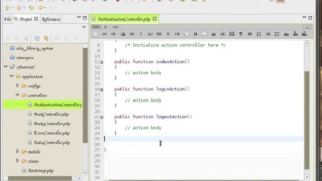 Zend Framework 1.8 tutorial 4 zend_auth and zend_form part 1