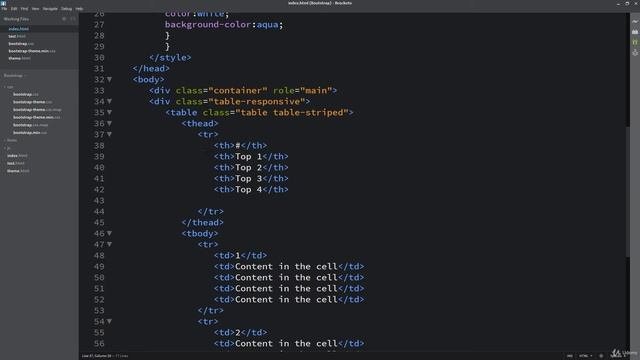 674644 09   Bootstrap Tables   Bootstrap Projects Responsive Design Essential Training