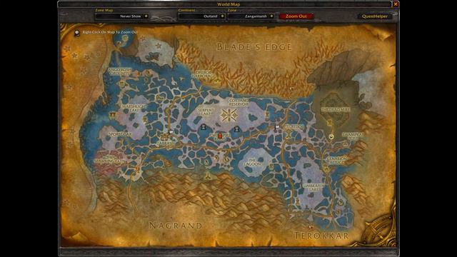 The Dead Mire Location, WoW TBC
