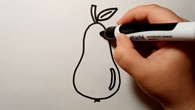 Как нарисовать грушу. Рисунок груша. Рисуем грушу. Груша рисунок.