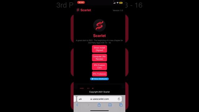 Не удается установить scarlet