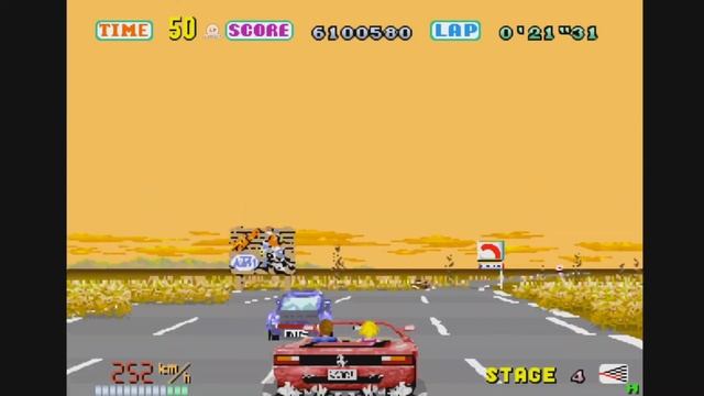 OUTRUN [Arcade] All Routes - All Endings [60FPS]