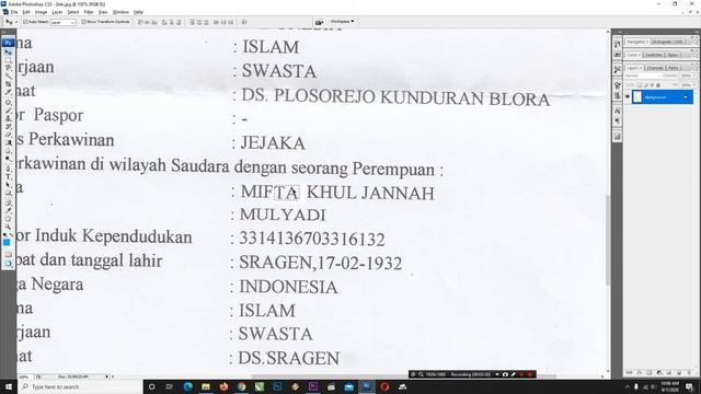 Cara Mengedit Mengubah Tulisan yang salah File Scan atau Jpg Photoshop