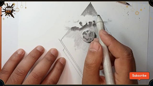 Draw a landscape easy | Pencil drawing | Draw a landscape | Landscape drawing