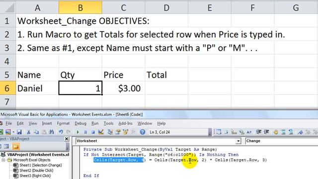 Excel Worksheet Events #2 Macro when you change a cells value, LEFT and UCASE functions