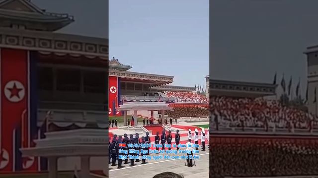 🇰🇵 Welcoming ceremony for Russian President Putin at Kim Il Sung Square⭐