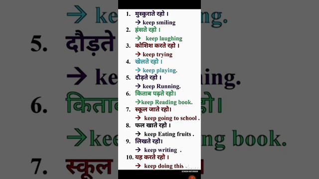 💞#English_basic_Sentence_For_Spoken_English_with_hindi💞 | part 1 #Praduman_classes