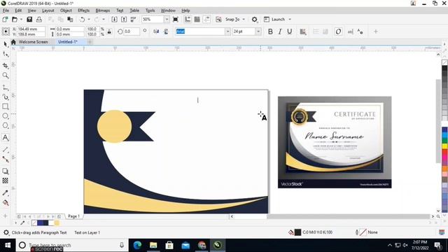 certificate design | Corel draw x19 |  Ithu namma tuto channel ?