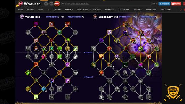World of Warcraft: Dragonflight Alpha | Class Talent Trees | Demonology Warlock