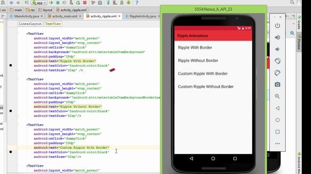 #5.2 Android Material Animation: Ripple Effect Animation | Touch Feedback