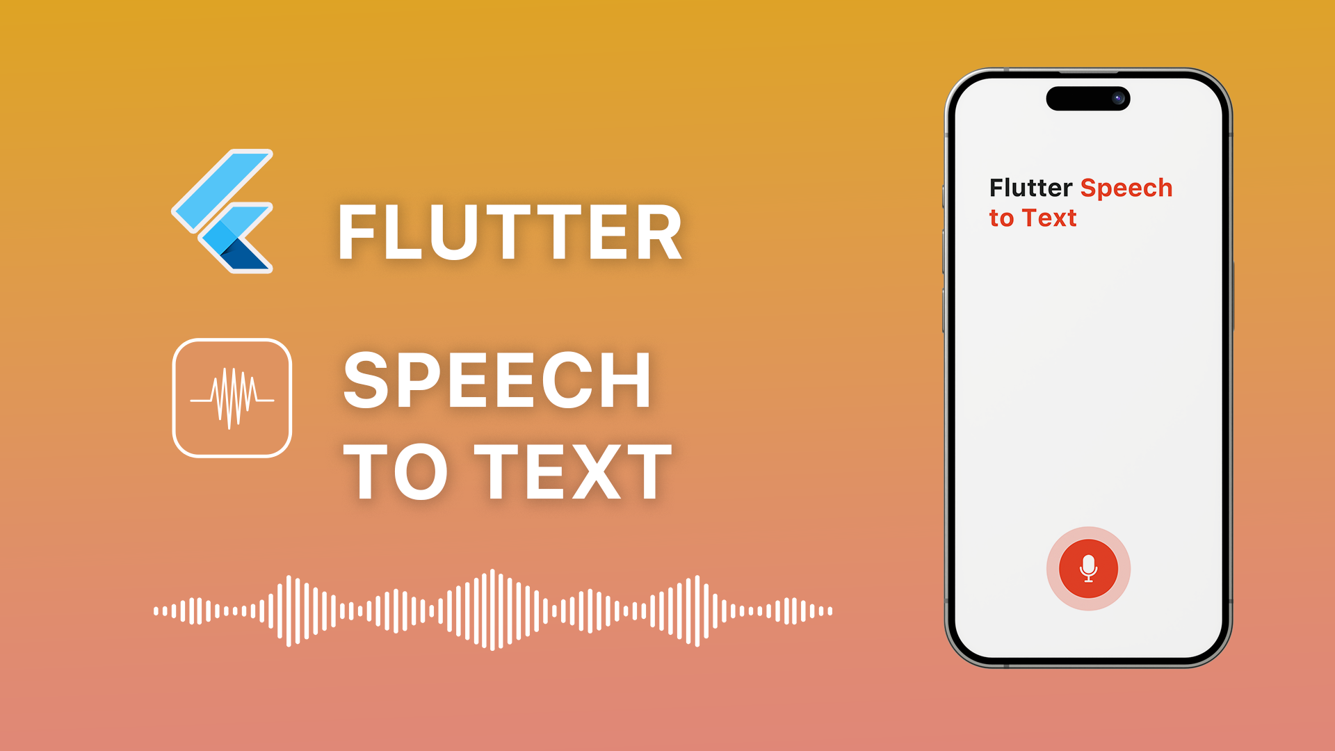 Flutter Speech to Text App Tutorial