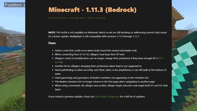 Minecraft Bedrock 1.11.3 - OUT NOW ! V1 + V2 Villager Changes[ Change Log ] MCPE / Xbox / Windows 1