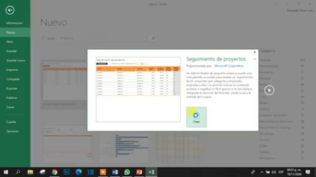 6 CREAR LIBRO EN MS-EXCEL 2016