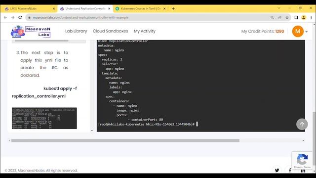 Kubernetes - Replication Controller | MaanavaN Labs | Cloud Sandbox & lab