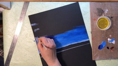 1)Пейзаж «Молния» нарисовать масляными красками