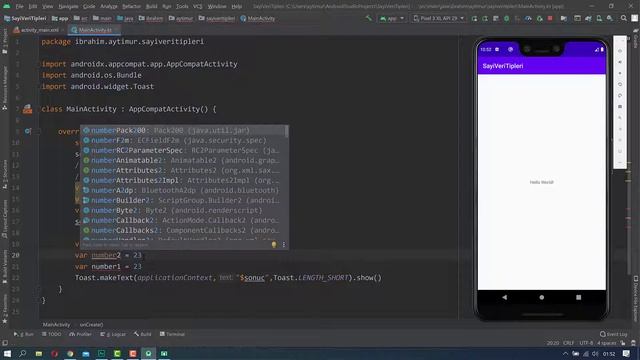 3. Kotlin Sayı Veri Tipleri