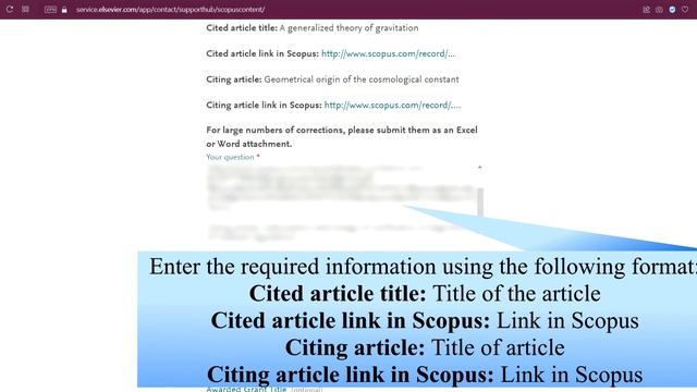 How to request the addition of a lost citation in Scopus
