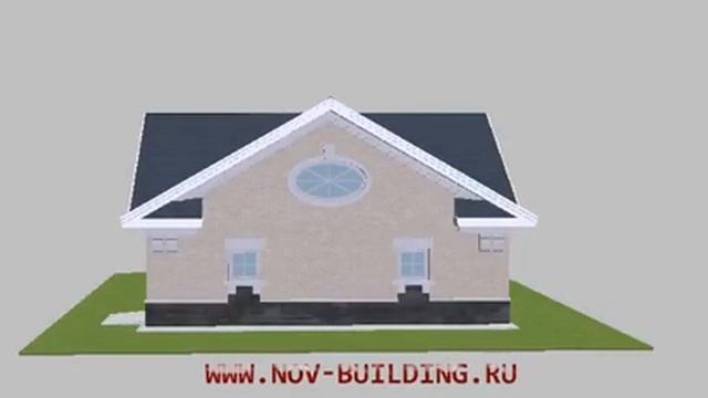 3D видео проект дома - двухместный гараж площадью 83 м2