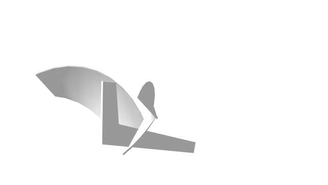 Авиамодель с крылом в 0.3 оборота - проект САПР Компас 3D