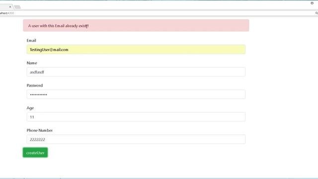 SpringRest+ Angular5 Server Side Form Validation # 0-Project Demo