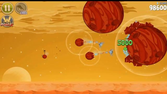 Angry Birds Space Red Planet - 3 Stars Walkthrough Level 5-4 [4K 60FPS]