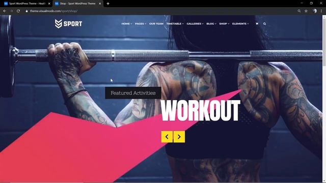 Sport WordPress Theme   Sporting Club Website Builder