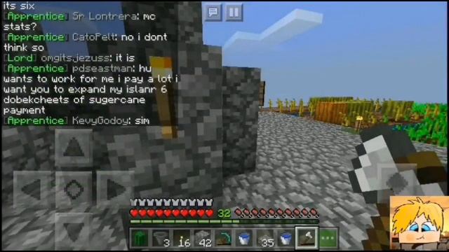 Мини-ферма кактусов на сервере SkyBlock для Minecraft PE 1.7))) минимум места максимум ресурсов??✌