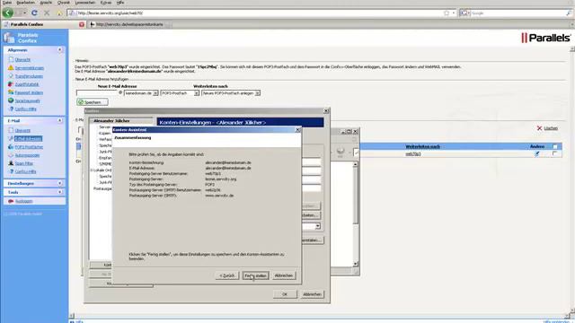 E-Mail Einrichtung - Confixx, Thunderbird - Www.servcity.de