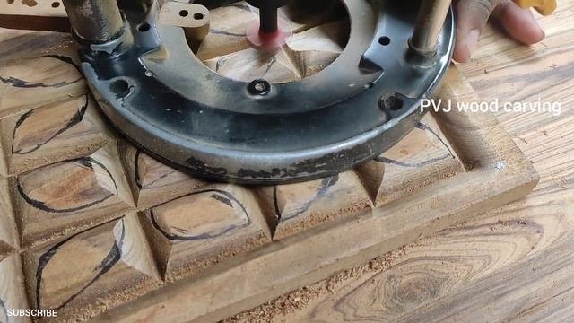 How to carving 3D flowers design with router bits by pvj wood carving